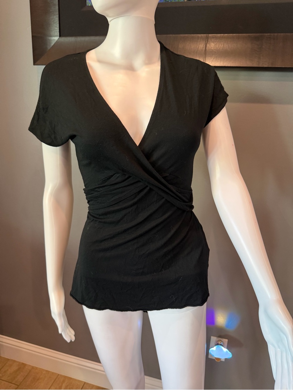Banana Republic Black with wrap Tie Top - Small